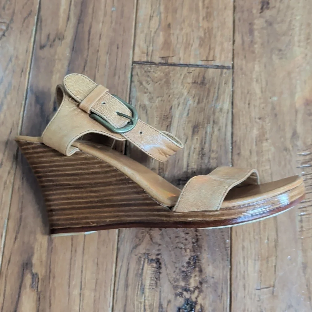 Bali ELF Dreamer Platform Tan Wedge Sandals